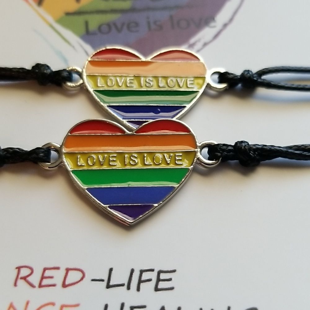 PRIDE rainbow couples bracelets - Picture 5 of 7